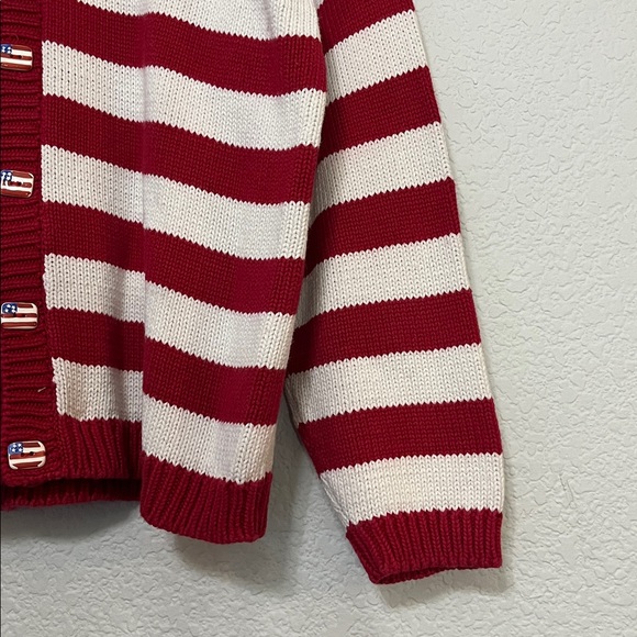 Vintage Storybook Knits Patriotic Cardigan Sweater - Picture 7 of 14